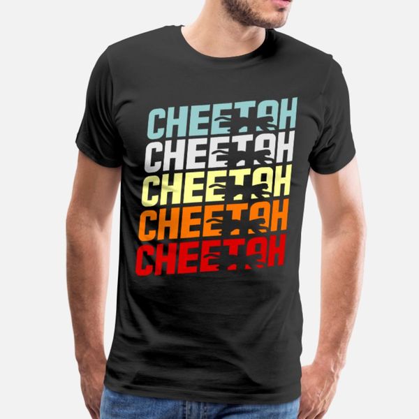 african cheetah gift idea t shirt men print tee shirt s-xxxl male anti-wrinkle casual spring slim shirt