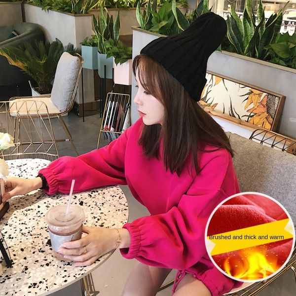 velvet thickened pullover round neck sweater 2020 korean autumn and winter lantern sleeve pullover coat loose long sleeve coat 27gke, Black
velvet thickened pullover round neck sweater 2020 korean autumn and winter lantern sleeve pullover coat loose long sleeve coat 27gke, Black