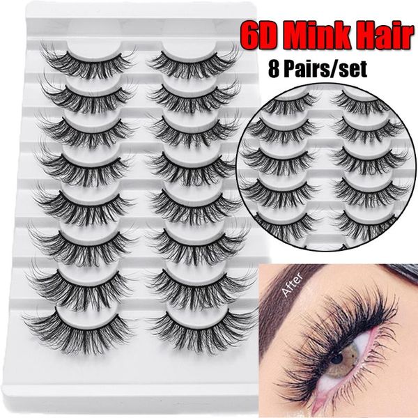 false eyelashes 8 pairs 3d mink hair fake lashes handmade full volume thick wispy fluffy natural long eye extension makeup tools
false eyelashes 8 pairs 3d mink hair fake lashes handmade full volume thick wispy fluffy natural long eye extension makeup tools