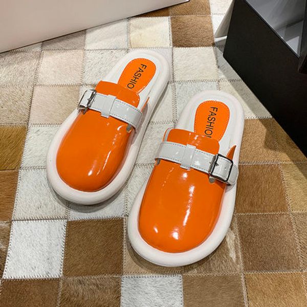 2020 summer new style baotou drag candy color belt buckle lazy no heel korean version wild flat-bottomed slippers women, Black
2020 summer new style baotou drag candy color belt buckle lazy no heel korean version wild flat-bottomed slippers women, Black