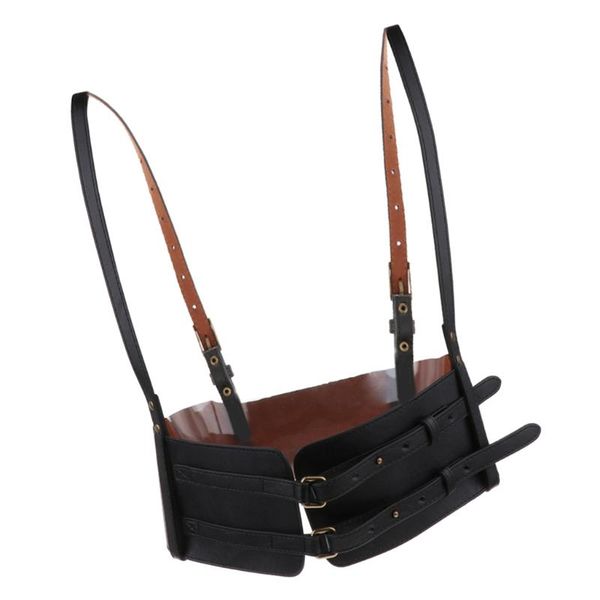 women fashion waist belt faux leather wide waistband corset belt punk, Black;brown 
women fashion waist belt faux leather wide waistband corset belt punk, Black;brown