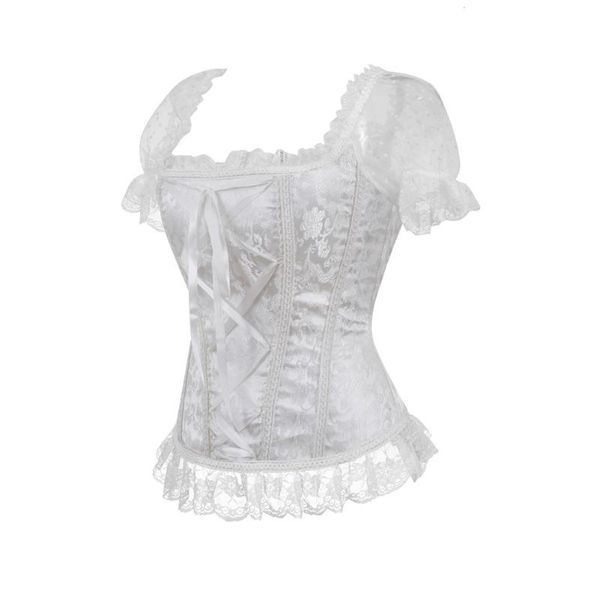 women's shapers steel boned steampunk corset for women blouse ear corsets, lace up court bodice overbust corselet, Black;white
women's shapers steel boned steampunk corset for women blouse ear corsets, lace up court bodice overbust corselet, Black;white