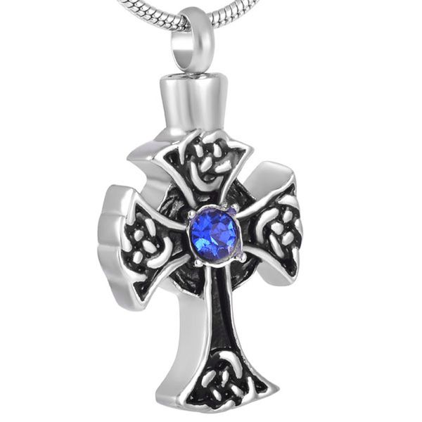 ijd8431 inlay blue crystal cross stainless steel cremation memorial pendant for ashes urn keepsake souvenir jewelry for men, Silver
ijd8431 inlay blue crystal cross stainless steel cremation memorial pendant for ashes urn keepsake souvenir jewelry for men, Silver