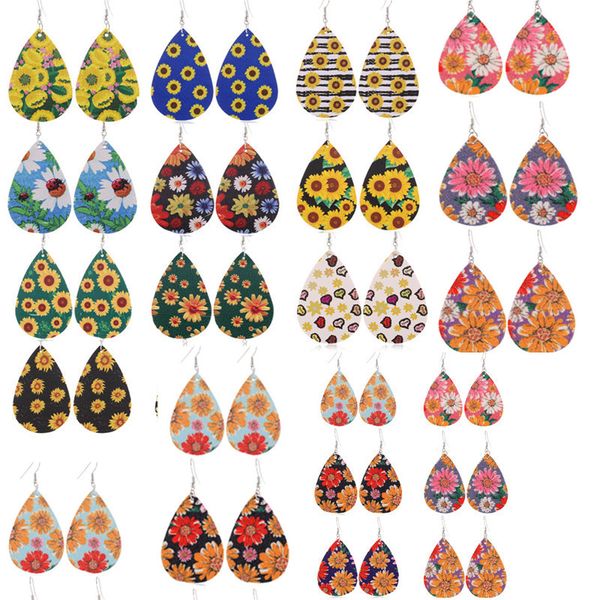 double sides print waterdrop earrings women girls daisy sunflower floral pu leather earing teardrop earbob charming party club jewelry d9208, Red;brown
double sides print waterdrop earrings women girls daisy sunflower floral pu leather earing teardrop earbob charming party club jewelry d9208, Red;brown