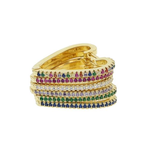 gold filled european women trendy colorful jewelry 6 colors rainbow cz delicate multi piercing heart shape huggie hoop earrings, Golden;silver
gold filled european women trendy colorful jewelry 6 colors rainbow cz delicate multi piercing heart shape huggie hoop earrings, Golden;silver