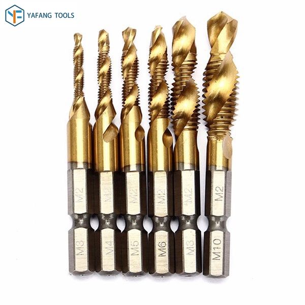 6pcs/set m3-m10 metric screw tap drill bit hss ticn coated spiral thread tap 1/4mm hex shank hand power tools
6pcs/set m3-m10 metric screw tap drill bit hss ticn coated spiral thread tap 1/4mm hex shank hand power tools