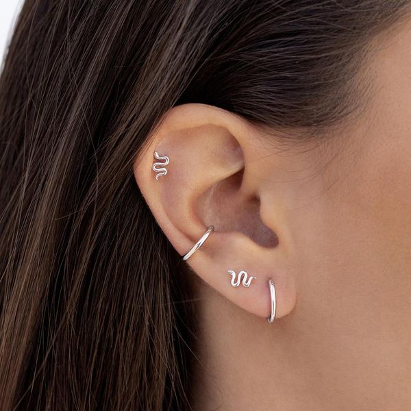 925 sterling silver minimalist animal snake stud earrings girl kids second hole multi piercing cute lovely small tiny earrings, Golden;silver
925 sterling silver minimalist animal snake stud earrings girl kids second hole multi piercing cute lovely small tiny earrings, Golden;silver