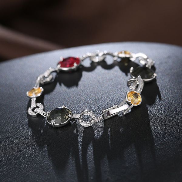 classic multicolor crystal zircon chain bracelet personality round golden silvery bracelet fashion woman jewelry gift, Black
classic multicolor crystal zircon chain bracelet personality round golden silvery bracelet fashion woman jewelry gift, Black