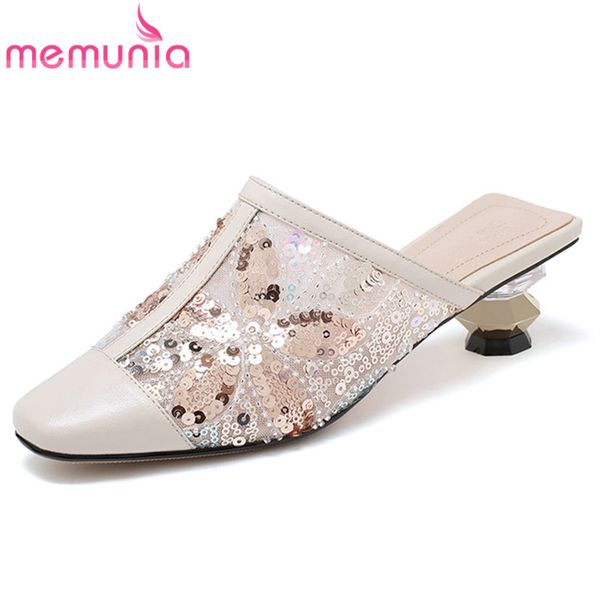memunia 2020 women slipper genuine leather mesh sequin strange heel casual party shoes ladies slipper, Black
memunia 2020 women slipper genuine leather mesh sequin strange heel casual party shoes ladies slipper, Black