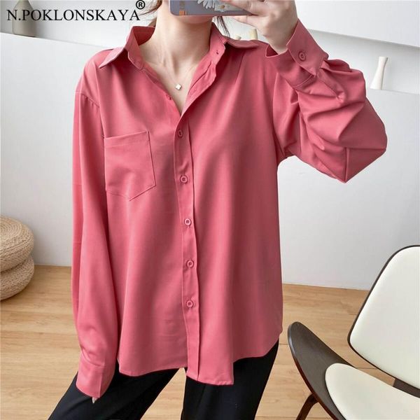 oversized spring summer blouse button up shirt women solid color long sleeve chic female loose blouse shirts pure color, White
oversized spring summer blouse button up shirt women solid color long sleeve chic female loose blouse shirts pure color, White
