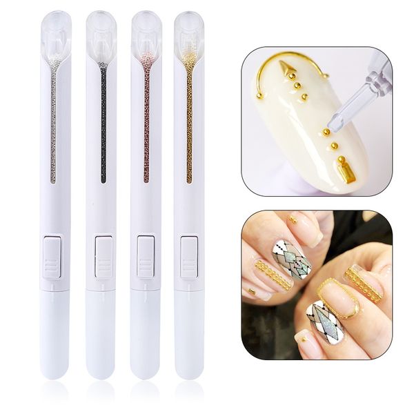 1pc nail art mini caviar metal stainless 0.8mm steel beads pen drawing pen diy flower pattern fine details manicure tools, Silver
1pc nail art mini caviar metal stainless 0.8mm steel beads pen drawing pen diy flower pattern fine details manicure tools, Silver