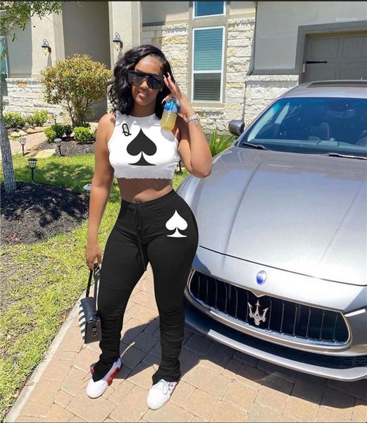 tracksuits fashion printed long pant 2pcs crew neck casual vest slim woman suits womens designer stacked, Gray
tracksuits fashion printed long pant 2pcs crew neck casual vest slim woman suits womens designer stacked, Gray