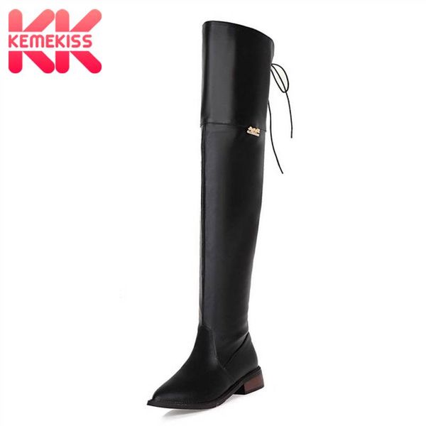 kemekiss women thigh high boots office pu leather flats winter shoes women lace up keep warm fur long boots footwear size 32-43, Black
kemekiss women thigh high boots office pu leather flats winter shoes women lace up keep warm fur long boots footwear size 32-43, Black