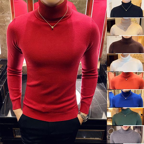 brand sweater bottoming shirt men's solid color slim fit, double turn high collar and knitted shirt for men sale, White;black
brand sweater bottoming shirt men's solid color slim fit, double turn high collar and knitted shirt for men sale, White;black