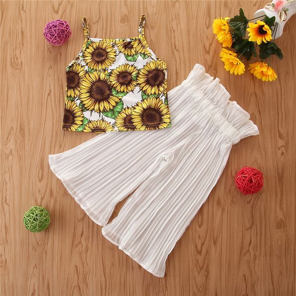 2020 trend new girls sets children camisole sunflower print solid high waist flare pants 2pc kids suit baby child clothes, Pink;blue
2020 trend new girls sets children camisole sunflower print solid high waist flare pants 2pc kids suit baby child clothes, Pink;blue