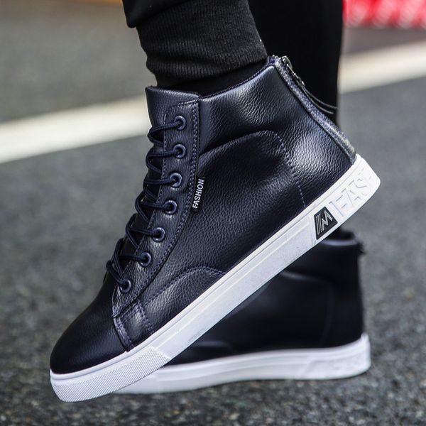 autumn and winter high-shoes wild fashion keep warm pu men's casual shoes trend wear-resistant sloe men's fasthion sneakers, Black
autumn and winter high-shoes wild fashion keep warm pu men's casual shoes trend wear-resistant sloe men's fasthion sneakers, Black