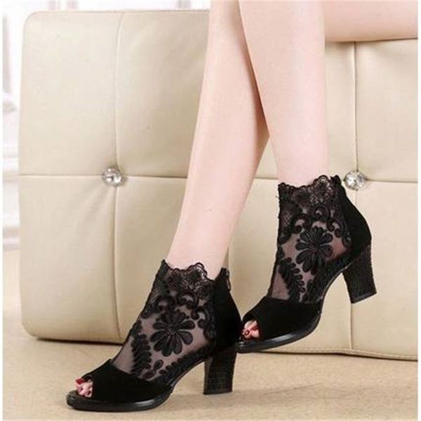 new korean summer sandals and slippers wild fish mouth shoes breathable women's shoes lace-up mesh sandals, Black
new korean summer sandals and slippers wild fish mouth shoes breathable women's shoes lace-up mesh sandals, Black