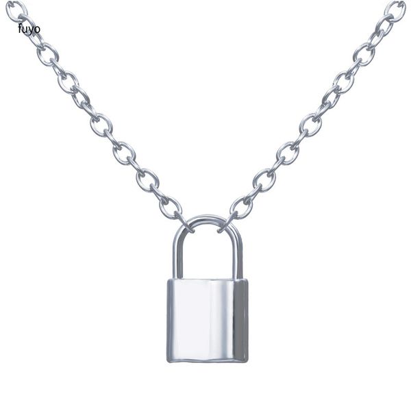 2020 punk stainless steel love lock key pendant necklaces link chain lock necklaces collar femme women gothic jewelry gift, Silver
2020 punk stainless steel love lock key pendant necklaces link chain lock necklaces collar femme women gothic jewelry gift, Silver