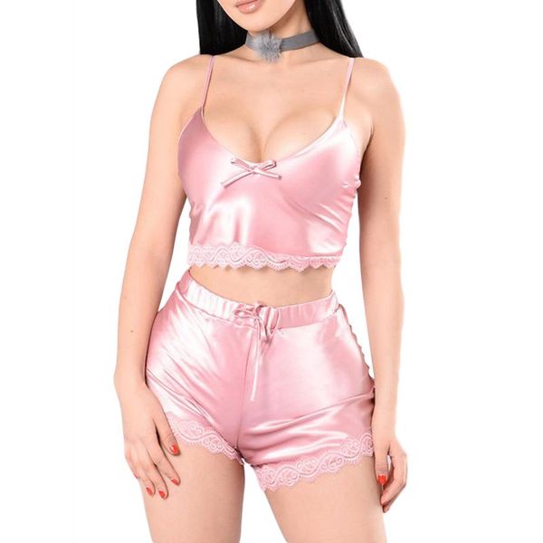 women sleeping suit vest shorts set summer suspenders lace bow high waist lace-up nightclothes, Black;red
women sleeping suit vest shorts set summer suspenders lace bow high waist lace-up nightclothes, Black;red