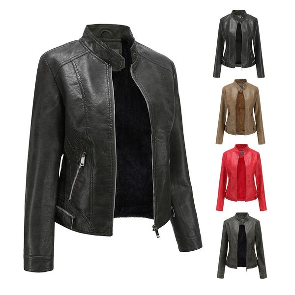 new autumn and winter washed fleece womens jacket brushed retro jacket factory direct leather women, Black
new autumn and winter washed fleece womens jacket brushed retro jacket factory direct leather women, Black
