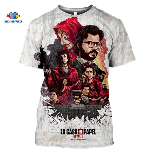summer la casa de papel money heist tv series house of paper 3d print shirts humor plus size comics men clothing
summer la casa de papel money heist tv series house of paper 3d print shirts humor plus size comics men clothing