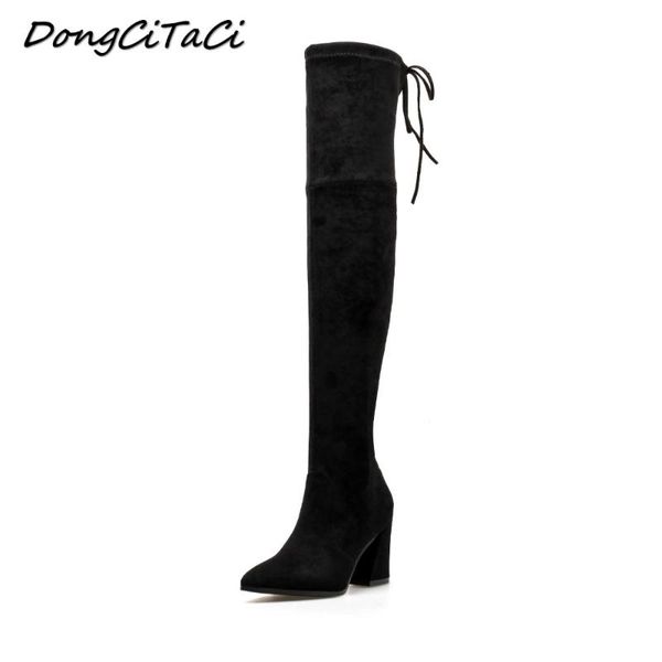 dongcitaci winter women pointed toe boots woman shoes over the knee thick high heels long boots women female botas muje, Black
dongcitaci winter women pointed toe boots woman shoes over the knee thick high heels long boots women female botas muje, Black