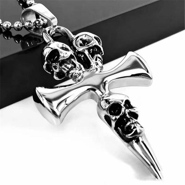 skull metal pendant 2020 new men's jewelry cross pendant ghost head banquet wedding gift boy, Silver
skull metal pendant 2020 new men's jewelry cross pendant ghost head banquet wedding gift boy, Silver