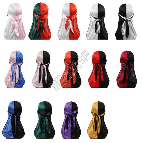 designers durags patchwork color turban shiny silky durag bandana men women long tail pirate caps headbands hair cover accessories d82412, Yellow
designers durags patchwork color turban shiny silky durag bandana men women long tail pirate caps headbands hair cover accessories d82412, Yellow
