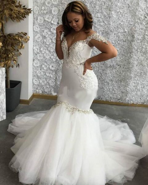 mermaid wedding dresses off shoulder sweep train crystal beads appliques garden chapel bridal gowns vestidos de novia african dress, White
mermaid wedding dresses off shoulder sweep train crystal beads appliques garden chapel bridal gowns vestidos de novia african dress, White