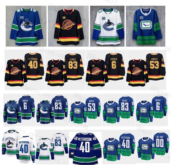 50th season canucks 40 elias pettersson vancouver canucks jake virtanen brock boeser 53 bo horvat 43 quinn hughes 83 beagle hockey jerseys, Black;red
50th season canucks 40 elias pettersson vancouver canucks jake virtanen brock boeser 53 bo horvat 43 quinn hughes 83 beagle hockey jerseys, Black;red