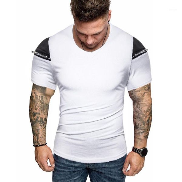 mens 2020 luxury designer clothes summer mens designer tshirts solid color printed short sleeve zipper design, White;black
mens 2020 luxury designer clothes summer mens designer tshirts solid color printed short sleeve zipper design, White;black