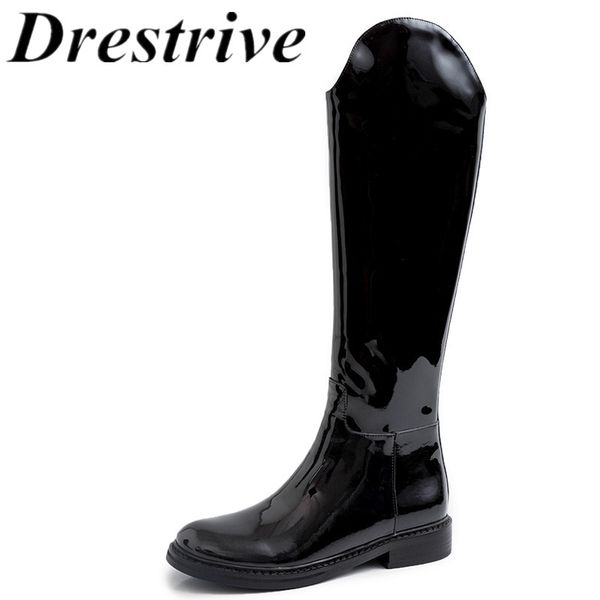 drestrive 2020 winter women's knee high boots patent leather round toe low heels 3 cm knight boots black zipper round toe
drestrive 2020 winter women's knee high boots patent leather round toe low heels 3 cm knight boots black zipper round toe