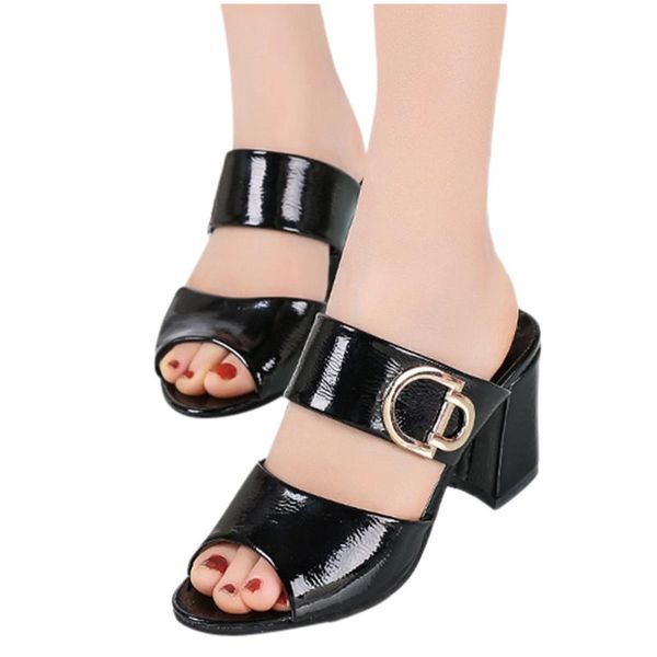 sagace women sandals summer fashion square buckle fish mouth thick waterproof platform exquisite party high heel females sandals, Black
sagace women sandals summer fashion square buckle fish mouth thick waterproof platform exquisite party high heel females sandals, Black
