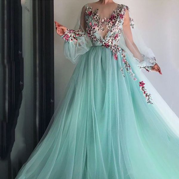 long sleeves evening dress party gowns robe de soiree formal prom dresses plunging 3d flowers beading evening gowns, Black;red
long sleeves evening dress party gowns robe de soiree formal prom dresses plunging 3d flowers beading evening gowns, Black;red
