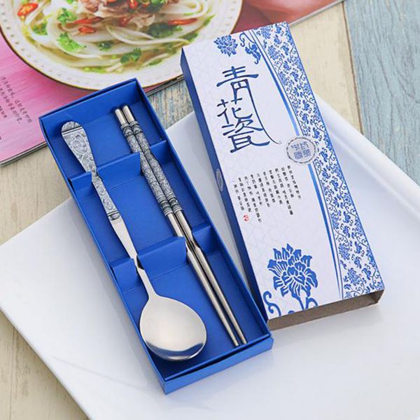 portable chopsticks and spoon stainless steel set tableware with box 5 colors
portable chopsticks and spoon stainless steel set tableware with box 5 colors