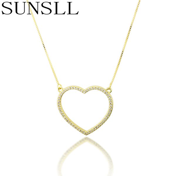 sunsll new gold copper necklace white cubic zirconia necklace heart women fashion jewelry pendant, Silver
sunsll new gold copper necklace white cubic zirconia necklace heart women fashion jewelry pendant, Silver