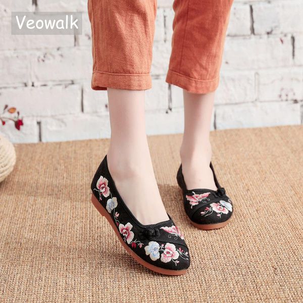 veowalk women jacquard cotton embroidered slip on flats soft casual walking flat shoes vintage comfortable ladies ballerinas, Black
veowalk women jacquard cotton embroidered slip on flats soft casual walking flat shoes vintage comfortable ladies ballerinas, Black