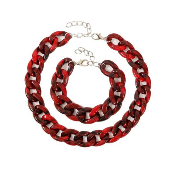 hip hop fashion acrylic chain necklace bracelet set bohemian plastic choker collar statement necklace for women party gift, Silver
hip hop fashion acrylic chain necklace bracelet set bohemian plastic choker collar statement necklace for women party gift, Silver
