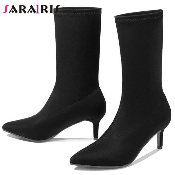 sarairis женских повседневного daily winter handmade boots solid brand mid теленок сапоги женщина острый нос тонкого каблук обувь женщина, Black
sarairis женских повседневного daily winter handmade boots solid brand mid теленок сапоги женщина острый нос тонкого каблук обувь женщина, Black