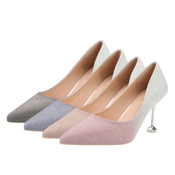 gradient bling bling summer fashion stilettos women pointy-toe pump woman low-cut vamp high heels 8.5cm evening party shoes, Black
gradient bling bling summer fashion stilettos women pointy-toe pump woman low-cut vamp high heels 8.5cm evening party shoes, Black