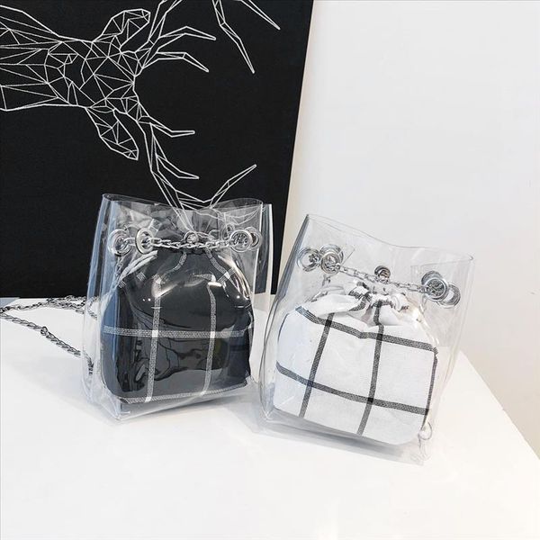 sac transparent clear bag plaid women bags over shoulder beach bag female handbag small bucket bag crossbody bolso mujer
sac transparent clear bag plaid women bags over shoulder beach bag female handbag small bucket bag crossbody bolso mujer