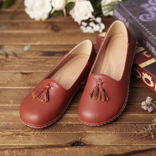 women tassel flats genuine leather shoes woman slip on loafers flats soft oxford ballerina shoes casual sapato feminino, Black
women tassel flats genuine leather shoes woman slip on loafers flats soft oxford ballerina shoes casual sapato feminino, Black