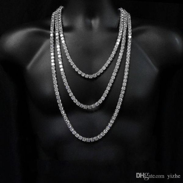 2019 hip hop tennis chain necklace with cz paved for men jewelry with white gold plated long chain tennis necklace mens jewelry, Silver
2019 hip hop tennis chain necklace with cz paved for men jewelry with white gold plated long chain tennis necklace mens jewelry, Silver