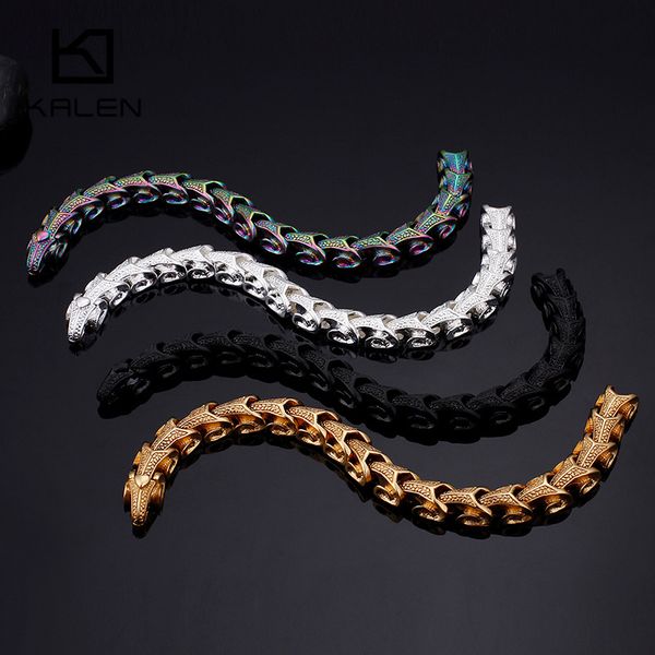 stainless steel 4 colors dragon grain bracelets for men punk rock keel linking chain bracelets & bangles 2020 armband jewelry, Black
stainless steel 4 colors dragon grain bracelets for men punk rock keel linking chain bracelets & bangles 2020 armband jewelry, Black