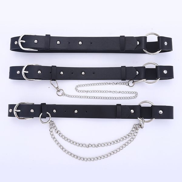 new brand rock punk belt for women rivet retro simple wild round chain hole adjustable leather belts female black waist belt, Black;brown
new brand rock punk belt for women rivet retro simple wild round chain hole adjustable leather belts female black waist belt, Black;brown