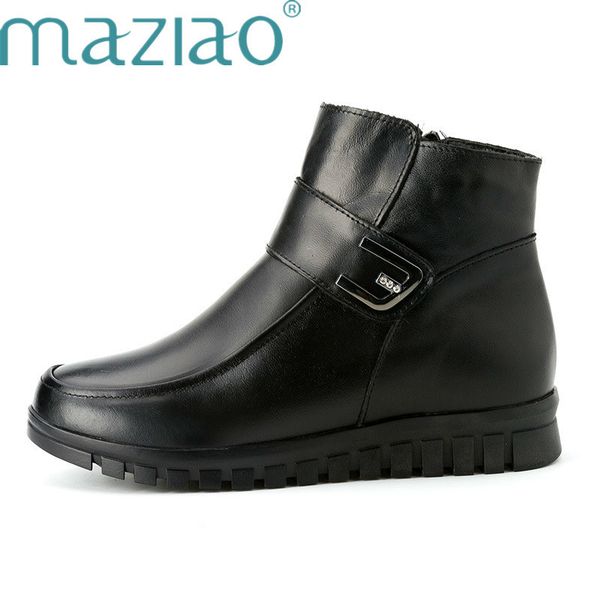 boots women mother ladies female shoes flats cow genuine leather warm winter fur design plush buckle ankle maziao, Black
boots women mother ladies female shoes flats cow genuine leather warm winter fur design plush buckle ankle maziao, Black