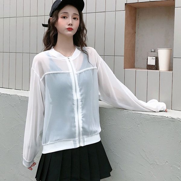 women's jackets summer anti-uv sun protection outwear beach vacation style solid chiffon thin coat casual loose zipper bikini cover blo, Black;brown
women's jackets summer anti-uv sun protection outwear beach vacation style solid chiffon thin coat casual loose zipper bikini cover blo, Black;brown