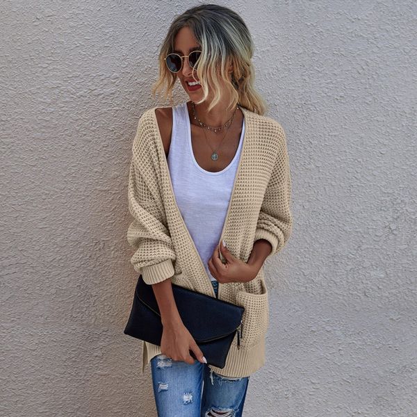 autumn winter women cardigans sweater casual solid color knitted pocket jacket knitted sweaters coat winter warm women clothes, White
autumn winter women cardigans sweater casual solid color knitted pocket jacket knitted sweaters coat winter warm women clothes, White