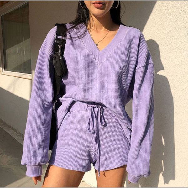 casual suit fashion v-neck off-the-shoulder high-waisted shorts two-piece loose hoodie pure color high waist shorts, Black
casual suit fashion v-neck off-the-shoulder high-waisted shorts two-piece loose hoodie pure color high waist shorts, Black