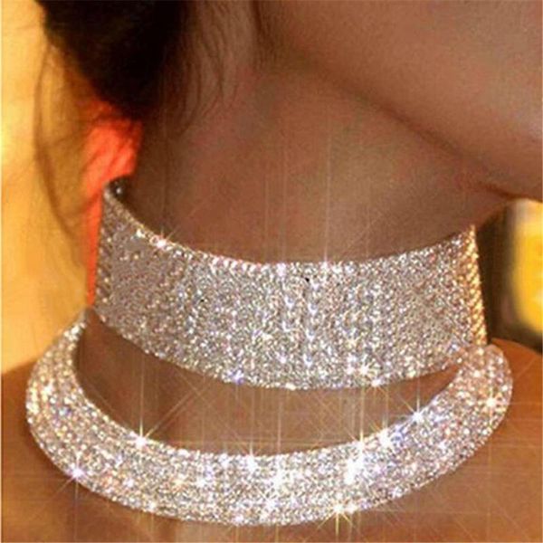ttlife diamante crystal multilayer choker collar cubic zirconia shiny necklace bridal wedding party jewellery wedding necklace, Silver
ttlife diamante crystal multilayer choker collar cubic zirconia shiny necklace bridal wedding party jewellery wedding necklace, Silver